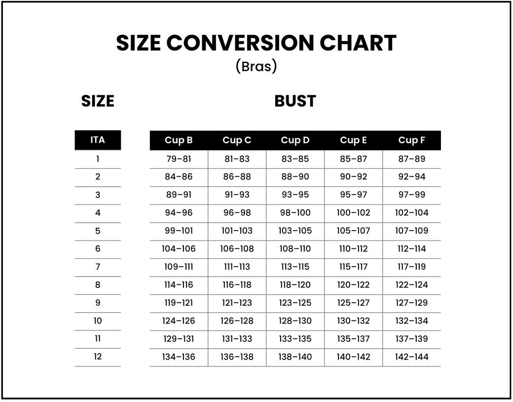 Intimo Sizing Size Guide – Clara Intimo