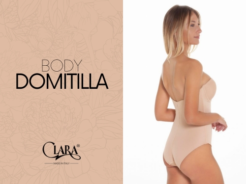 Body senza spalline Domitilla color skin della collezione Clara Intimo